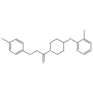 1-(4-((3-Chloropyridin-2-yl)oxy)piperidin-1-yl)-2-((4-fluorophenyl)thio)ethanone Structure