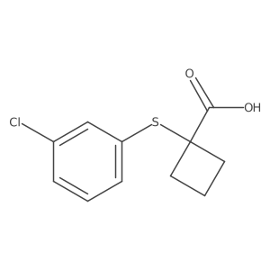 1-[(3-Chlorophenyl)sulfanyl]cyclobutane-1-carboxylic acid结构式