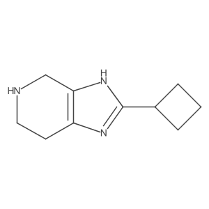 2-cyclobutyl-3H,4H,5H,6H,7H-imidazo[4,5-c]pyridine结构式