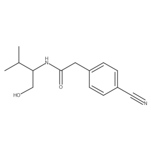 Benzeneacetamide, 4-cyano-N-[1-(hydroxymethyl)-2-methylpropyl]- Structure