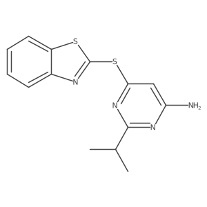 4-Pyrimidinamine, 6-(2-benzothiazolylthio)-2-(1-methylethyl)- Structure