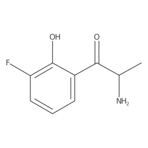 2-Amino-1-(3-fluoro-2-hydroxyphenyl)propan-1-one结构式
