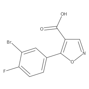 5-(3-Bromo-4-fluorophenyl)-1,2-oxazole-4-carboxylic acid Structure