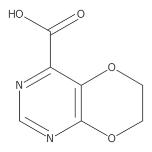 6,7-Dihydro-[1,4]dioxino[2,3-d]pyrimidine-4-carboxylic acid结构式