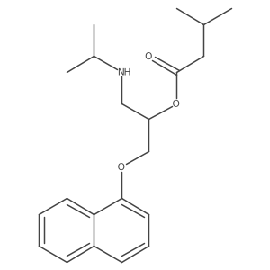 (1S)-1-[[(1-Methylethyl)amino]methyl]-2-(1-naphthalenyloxy)ethyl 3-methylbutanoate Structure
