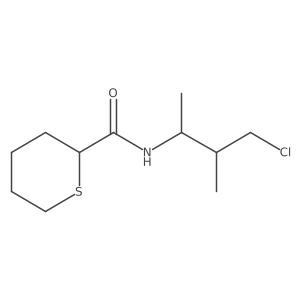 N-(4-Chloro-3-methylbutan-2-yl)tetrahydro-2H-thiopyran-2-carboxamide结构式