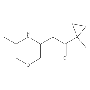 1-(1-Methylcyclopropyl)-2-(5-methylmorpholin-3-yl)ethan-1-one结构式