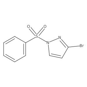 1-Benzenesulfonyl-3-bromo-1H-pyrazo le结构式