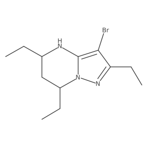 3-bromo-2,5,7-triethyl-4H,5H,6H,7H-pyrazolo[1,5-a]pyrimidine Structure