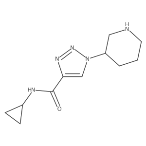 N-Cyclopropyl-1-(piperidin-3-yl)-1H-1,2,3-triazole-4-carboxamide Structure