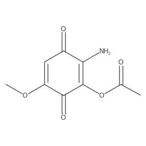3-(Acetyloxy)-2-amino-5-methoxy-2,5-cyclohexadiene-1,4-dione Structure