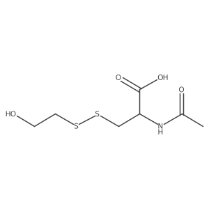 (2R)-2-acetamido-3-[(2-hydroxyethyl)disulfanyl]propanoic acid Structure