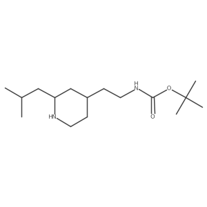 tert-butyl N-{2-[2-(2-methylpropyl)piperidin-4-yl]ethyl}carbamate Structure