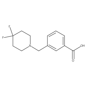 3-[(4,4-Difluoropiperidin-1-yl)methyl]benzoic acid结构式