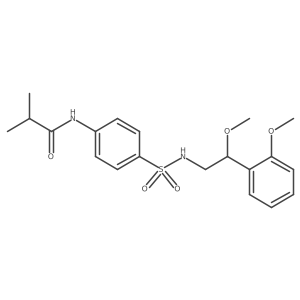 N-(4-(N-(2-methoxy-2-(2-methoxyphenyl)ethyl)sulfamoyl)phenyl)isobutyramide结构式