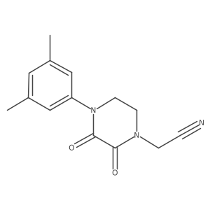 2-[4-(3,5-Dimethylphenyl)-2,3-dioxopiperazin-1-yl]acetonitrile结构式