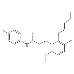 Acetamide, 2-[3-bromo-6-methoxy-2-[(propylamino)methyl]phenoxy]-N-(4-methylphenyl)-结构式