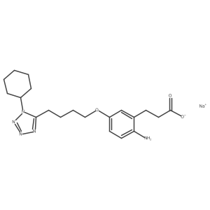 3-(2-Amino-5-(4-(1-cyclohexyl-1H-tetrazol-5-yl)butoxy)phenyl)propanoic Acid Sodium Salt结构式