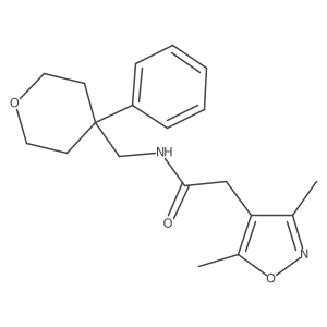 2-(3,5-Dimethyl-1,2-oxazol-4-YL)-N-[(4-phenyloxan-4-YL)methyl]acetamide Structure