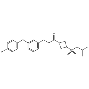 3-(3-(4-Fluorophenoxy)phenyl)-1-(3-(isobutylsulfonyl)azetidin-1-yl)propan-1-one Structure