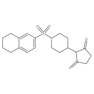 3-(1-((5,6,7,8-Tetrahydronaphthalen-2-yl)sulfonyl)piperidin-4-yl)thiazolidine-2,4-dione Structure