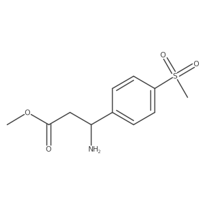 Methyl 3-amino-3-(4-methylsulfonylphenyl)propanoate结构式