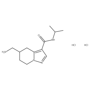 5-(aminomethyl)-N-(propan-2-yl)-4H,5H,6H,7H-pyrazolo[1,5-a]pyridine-3-carboxamide dihydrochloride Structure
