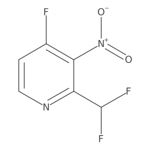 2-(Difluoromethyl)-4-fluoro-3-nitropyridine结构式