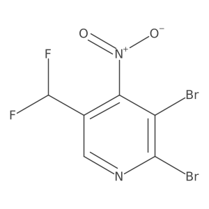 2,3-Dibromo-5-(difluoromethyl)-4-nitropyridine结构式