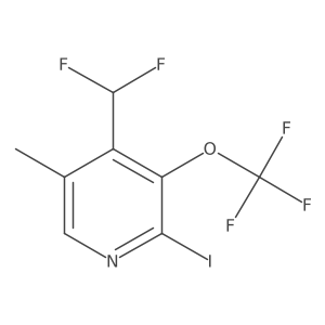 4-(Difluoromethyl)-2-iodo-5-methyl-3-(trifluoromethoxy)pyridine Structure