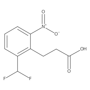 2-(Difluoromethyl)-6-nitrophenylpropanoic acid结构式
