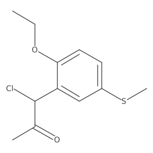 1-Chloro-1-(2-ethoxy-5-(methylthio)phenyl)propan-2-one结构式