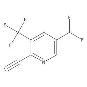 5-(Difluoromethyl)-3-(trifluoromethyl)picolinonitrile结构式