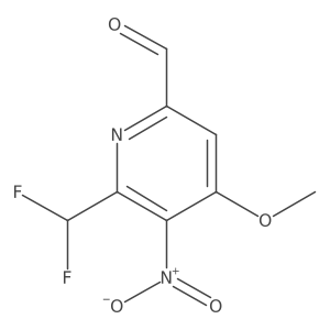 2-(Difluoromethyl)-4-methoxy-3-nitropyridine-6-carboxaldehyde Structure