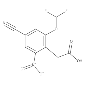 2-(4-Cyano-2-(difluoromethoxy)-6-nitrophenyl)acetic acid Structure