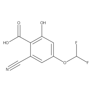 2-Cyano-4-(difluoromethoxy)-6-hydroxybenzoic acid结构式