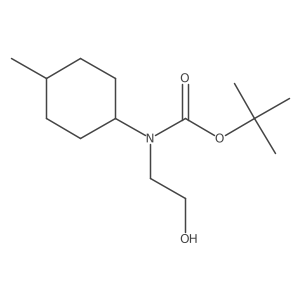 tert-butyl N-(2-hydroxyethyl)-N-(4-methylcyclohexyl)carbamate Structure