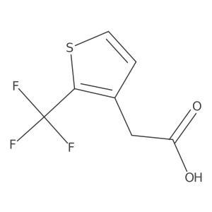 2-[2-(Trifluoromethyl)thiophen-3-yl]acetic acid结构式