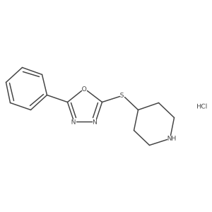 4-[(5-Phenyl-1,3,4-oxadiazol-2-yl)sulfanyl]piperidine hydrochloride Structure