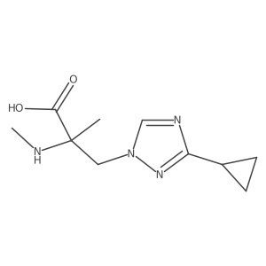 3-(3-cyclopropyl-1H-1,2,4-triazol-1-yl)-2-methyl-2-(methylamino)propanoic acid结构式