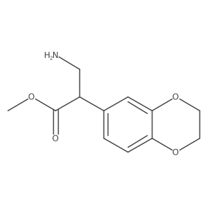 Methyl 3-amino-2-(2,3-dihydro-1,4-benzodioxin-6-yl)propanoate结构式