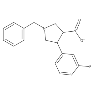 Trans-1-benzyl-3-(3-fluorophenyl)-4-nitropyrrolidine Structure