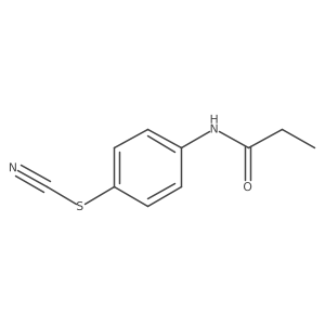 Thiocyanic acid, 4-[(1-oxopropyl)amino]phenyl ester结构式