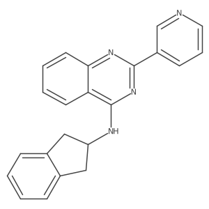 N-(2,3-Dihydro-1H-inden-2-yl)-2-(pyridin-3-yl)quinazolin-4-amine Structure