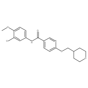 N-(3-chloro-4-methoxyphenyl)-6-((tetrahydro-2H-pyran-4-yl)methoxy)nicotinamide Structure