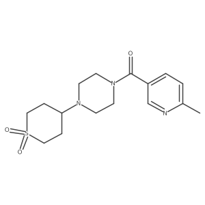 (4-(1,1-dioxidotetrahydro-2H-thiopyran-4-yl)piperazin-1-yl)(6-methylpyridin-3-yl)methanone结构式
