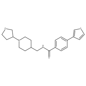 N-((1-(tetrahydrofuran-3-yl)piperidin-4-yl)methyl)-4-(thiophen-3-yl)benzamide Structure