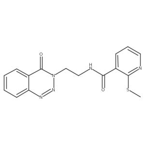 2-(methylthio)-N-(2-(4-oxobenzo[d][1,2,3]triazin-3(4H)-yl)ethyl)nicotinamide结构式