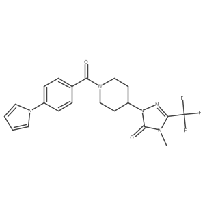 1-(1-(4-(1H-pyrrol-1-yl)benzoyl)piperidin-4-yl)-4-methyl-3-(trifluoromethyl)-1H-1,2,4-triazol-5(4H)-one Structure