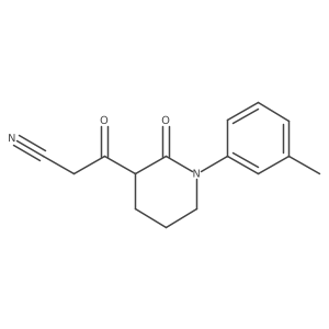 3-[1-(3-Methylphenyl)-2-oxopiperidin-3-yl]-3-oxopropanenitrile Structure